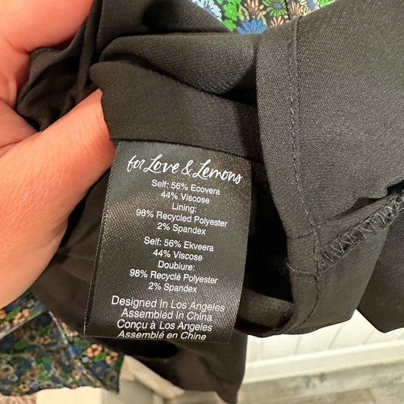 NWTs For Love and Lemons Alisa Mini Dress in Green - Picture 7 of 11